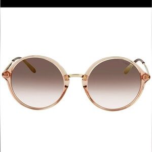 Carrera CA5031/S Women's Designer Sunglasses Round Pink Gold/Brown Mirror 52 mm